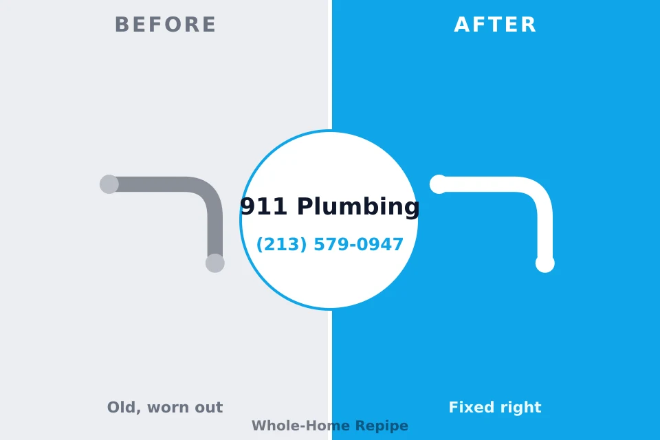 Before and after: plumbing company Woodsfield, OH